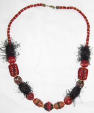 Red Knitted Necklace